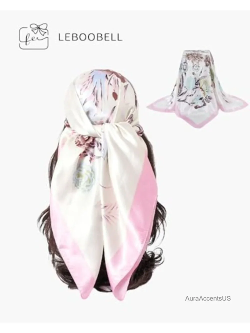 Satin-Like Scarf Bandana for Hair or Neck 35 Inch